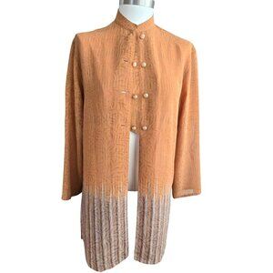 Gianni Lo Giadice Milano Sz 40 Long Sleeve Textured Jacket Button Closure HS163